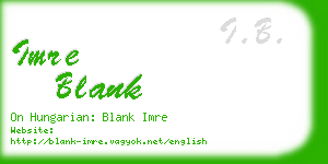 imre blank business card